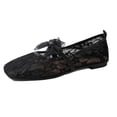 thumbnail image 4 of Women's Ballet Flats Square Toe Mesh Slip-On Shoes Breathable Lightweight Casual Flats for Women Comfortable Everyday Wear for Spring Summer Work逛街 Vacation Weekend,Black 40, 4 of 5