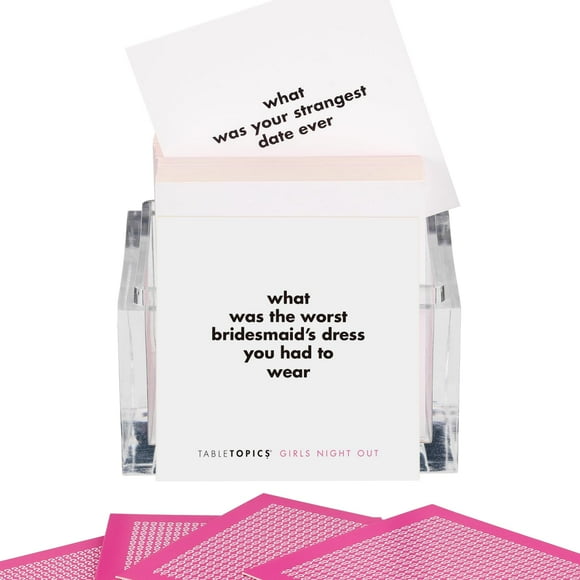 TableTopics Sortie Nocturne pour Filles : un Jeu Nocturne pour Dames avec 135 Cartes de Conversation pour des Tonnes de Conversation entre Filles, des Fêtes de Bachelorette Amusantes et des Sorties en Soirée pour Adultes