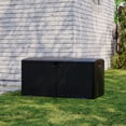 thumbnail image 2 of Garvee 99 Gallon Outdoor Deck Box, Weather-Resistant HDPE Resin Patio Storage Box, Lockable Storage Container & Bench, 2 of 7
