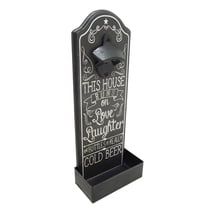Modern Home Wall Mounted Bottle Opened w/Cap Catcher - This House