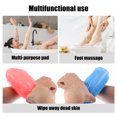 thumbnail image 3 of 2 Pcs Bath Massage Pad Back Scrubber Back Brush Exfoliate Feet Scrubber with Suction Cups TPR Blue Pink, 3 of 7