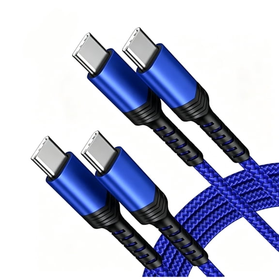 100W USB C to USB C Cable for iPhone 17, USBC Type C Charge Cord 5A Fast Charging Compatible with iPhone 17 Air 16 15 Pro Max Samsung Galaxy S25 S24 MacBook iPad Pro (2-Pack, 10ft) Blue