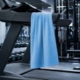 thumbnail image 2 of Soft Breathable Gym Cooling Towels, 32"x 16" Outdoors Ice Towel for Neck and Face, Camp Essentials Microfiber Sweat Towels for Gym, Run, Yoga, Workout, Travel, Climb (Blue), 2 of 10