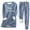 Blue, variant on Women's Fluffy Loungewear Sleepwear Lounge Casual Pajamas Sets Loose Long Sleeve Fleece Pullover and Pants Set Today Sales Black,XL