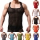 thumbnail image 1 of Penkiiy Top de malla para hombres Fishnet Tank Tops Muscle Rave sin mangas Ver a través de las camisas, 1 of 9