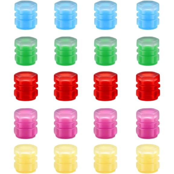 Tire Valve Caps, 20Pcs 1.2x1.6cm Leak-Proof for Cars Trucks