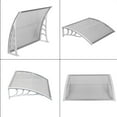 thumbnail image 4 of Tcbosik 40" x 32" Window Door Overhang Awning, Entry Door Exterior Awning Cover for Rain and Snow Protection, Transparent & White Holder, 4 of 8