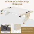 thumbnail image 6 of Cat Window Perch, Wood & Metal Frame Cat Window Hammock for Large Cats, Adjustable Pet Bed for Windowsill, Bedside, Drawer & Cabinet, Sturdy Space-Saving Cat Rest Seat, 6 of 8