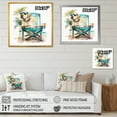 thumbnail image 4 of Designart Dog On Chair At The Beach II Canvas Wall Art, 4 of 5