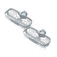 thumbnail image 1 of Oleegame 2PC Shower Soap Dish With Hook Sink Sponge Rack Stand Kitchen Faucet Storage Rack Sponge And Towel Rack Drain Basket Home Kitchen Cleaning Tools Gray, 1 of 4