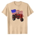 thumbnail image 4 of Independence Day T Shirts for Men 2026 Summer Casual Short Sleeve Crewneck Us Flag Tractor Graphic Tees Farmers Tshirt, 4 of 5