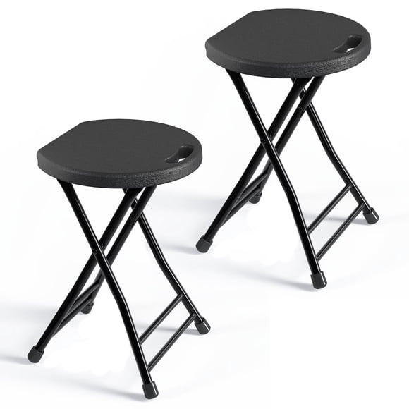 Banco Plegable IWDOO 46 cm Marco de Acero Portátil Paquete de 2