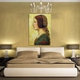 thumbnail image 2 of Da Vinci Canvas Wall Art La Bella Principessa Framed Painting Large Canvas Art For Bedroom Office Livingroom Ready to Hang, 2 of 6