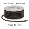 thumbnail image 2 of 2 Packs Nylon Thread Twine Beading Cord 4mm Extra-Strong Braided Nylon Crafting String 3.2M/10.5 Feet, Coffee, 2 of 7