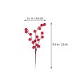 thumbnail image 2 of 8Pcs Artificial Berries Decors Christmas Berry Branch Fake Plant Ornament, 2 of 8