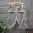 thumbnail image 5 of Fgvctg Cargo Shorts for Men Elastic Waist Casual Summer Travel Cargo Shorts Stretch Waistband Soft Classic Fit Short Workout Plus Size Pants with Pockets,Gray,L, 5 of 5