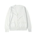 thumbnail image 4 of PMVFHDE Women's Winter Japanese Style Solid Color Cute Casual Long Sleeve Button Pocket Warm Sweater Cardigan White,M, 4 of 4