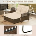 thumbnail image 5 of Gymax Patio Rattan Daybed Wicker Loveseat Sofa w/ Multifunctional Ottoman Beige, 5 of 10