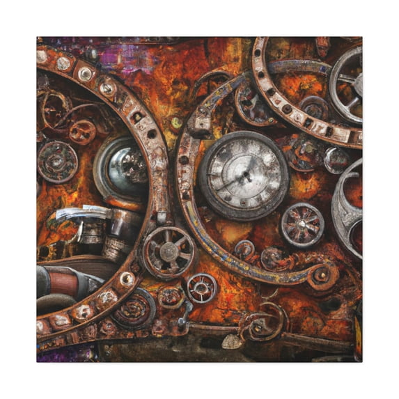 Golden Clockwork Splendor - Canvas