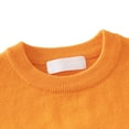 thumbnail image 4 of 1-Pack Toddler Boys Sweaters, SILVERCELL 2-7T Little Boy Crewneck Knitted Sweatshirts Pullover Tops, Orange, 4 of 8