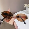 thumbnail image 4 of Gafas de sol ovaladas para mujer, lentes de sol con montura de Metal, de marca de lujo, clásicas y redondas, 2024, 4 of 4