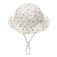 thumbnail image 3 of Cenuakty Baby Summer Bucket Hat, Sun Protection Infant Wide Brim Fisherman Hat with Chin Strap, 3 of 9