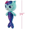 thumbnail image 4 of Gabby's Dollhouse, 14-inch Interactive Talking Mercat Plush Kids Toys with Lights, Music and Phrases Stuffed Animals for Girls and Boys Ages 3 and up gabby's dollhouse -, 4 of 7