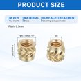 thumbnail image 2 of 86 Pcs Threaded Inserts, M3 Brass Heat Set Insert for 3D Printing, M3x4.5x4mm, 2 of 6