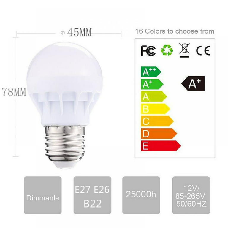 iLC RGB LED Light Bulb, Mood Color Changing 40W Equivalent,5700K Daylight  White, 450LM Dimmable 5W E26 Screw Base RGBW - 12 Color Choices - Timing
