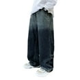 thumbnail image 2 of XXWXYD Boys Oversized 𝖸𝟤𝖪 Jeans Baggy Wide Leg Denim Pants Elastic Waist 2000s Retro Streetwear with Zipper Pockets Teens, 2 of 9