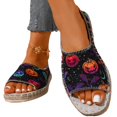 thumbnail image 5 of Willtoo Halloween Canvas Sneakers for Women Platform Low Top Shoes Tennis Classic Casual Slip on Shoes, 5 of 6