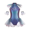 thumbnail image 3 of TiaoBug Gymnastics Leotards for Girls Mermaid Scales Ballet Dance Outfit Ballerina Princess Dress Dancewear Purple 12, 3 of 6
