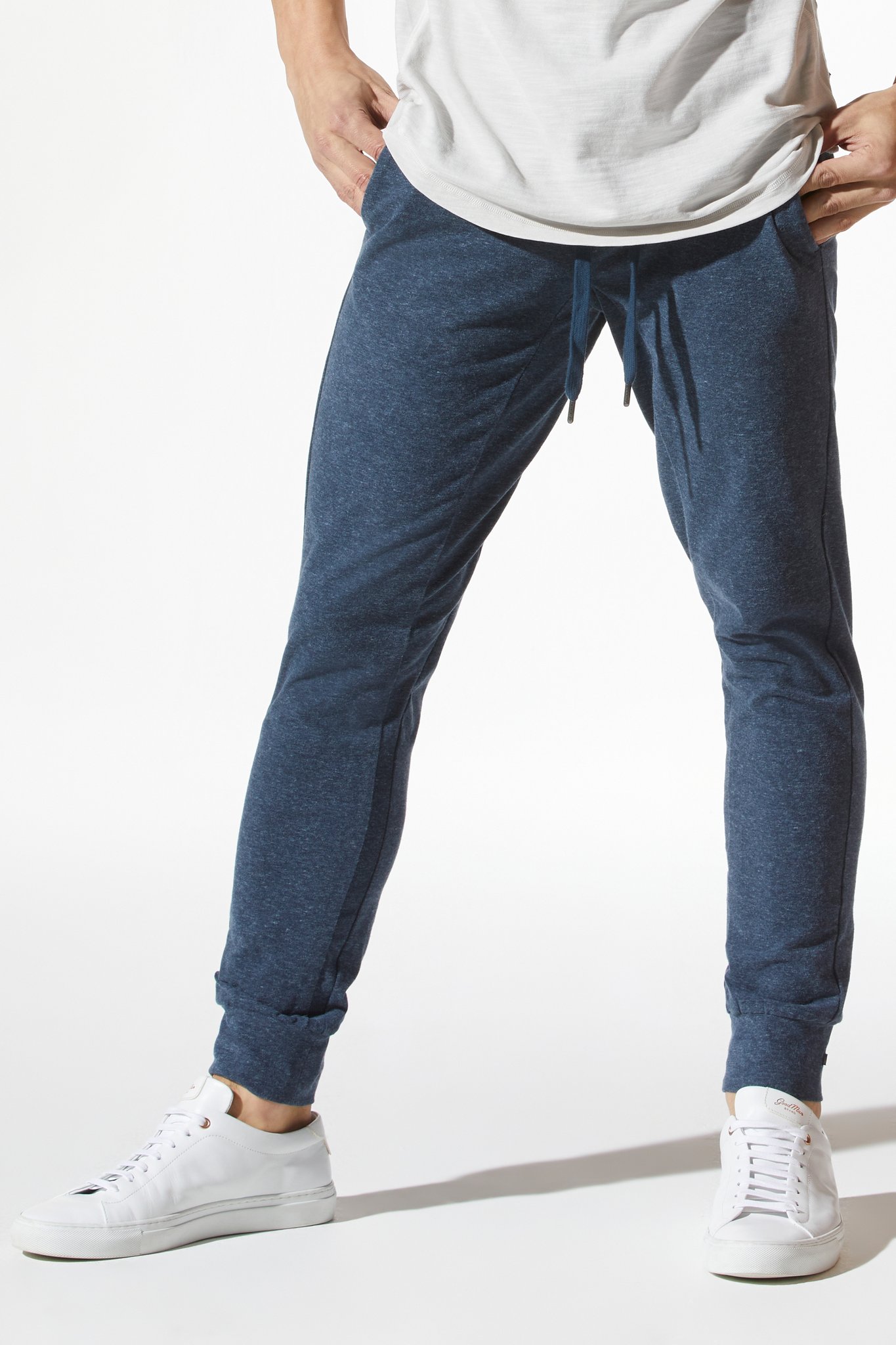 modern indigo pants