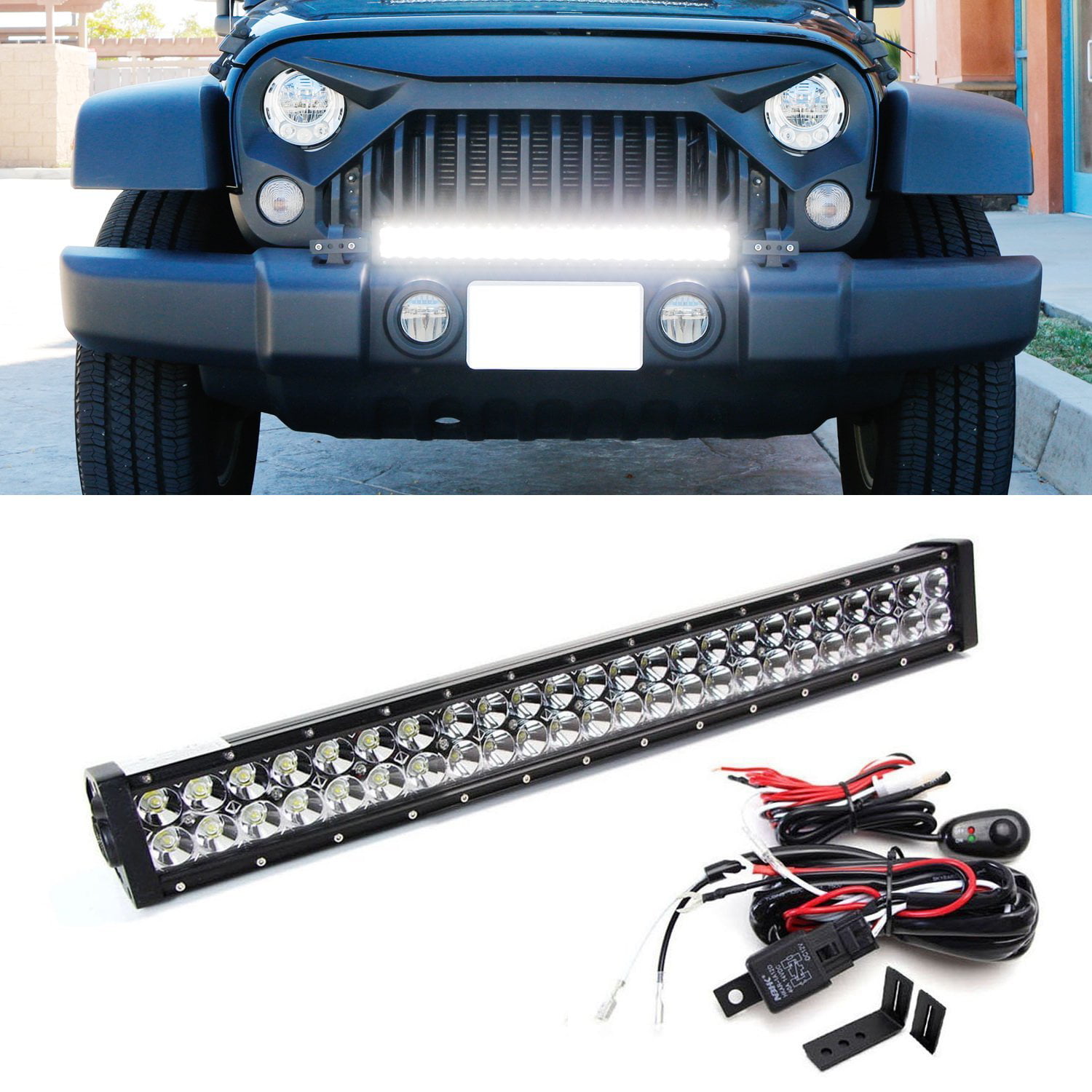 Post mount spotlight 100W Halogen 6 inch 2007 Jeep WRANGLER UNLIMITED 4DR -Chrome Driver side WITH install kit 