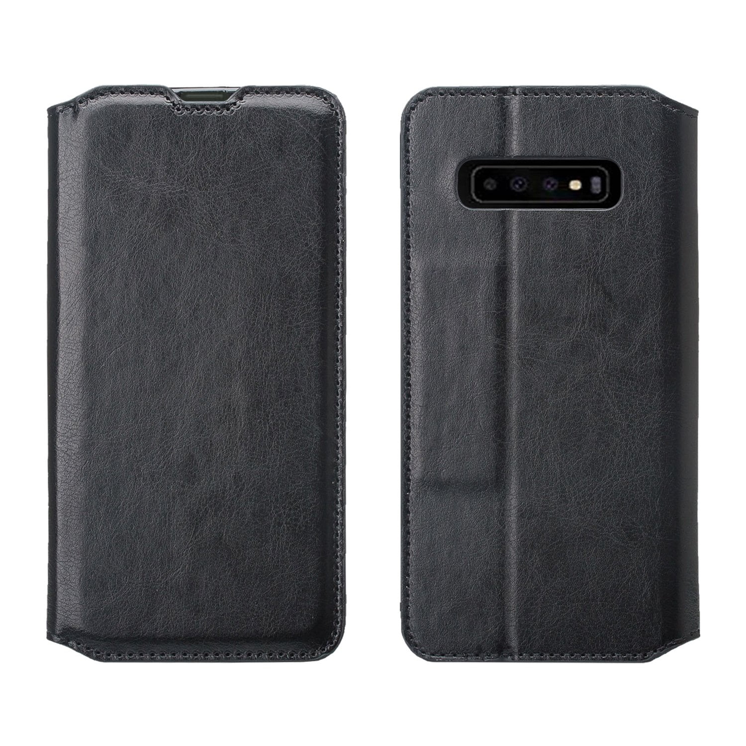 Stylish Cover Compatible with Samsung Galaxy S10 Plus Grey Leather Flip Case Wallet for Samsung Galaxy S10 Plus