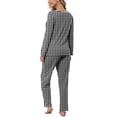 thumbnail image 4 of Anygrew Women's Pajamas Set Long Sleeve Shirts and Long Pants 2 Piece Pjs Sleepwear with Pockets, 4 of 8