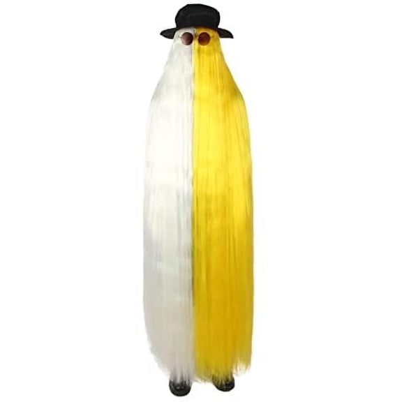 HPO| Adult Unisex Dapper Creature Multicolor Wig Costume| Black & Blonde| Synthetic Fiber