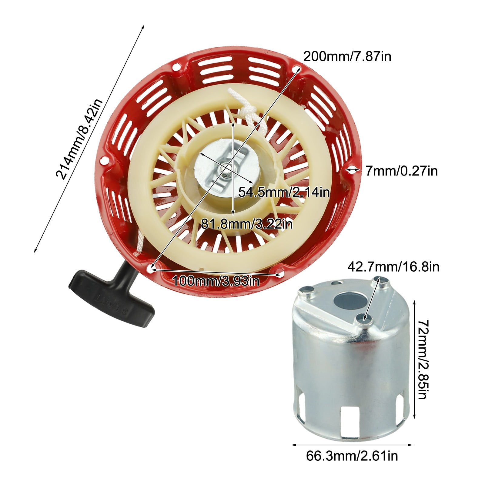Outlier Backlash Starter Pull Starter Component Suitable for Honda for GX610 Etc, Lawn Mower Parts & Accessories
