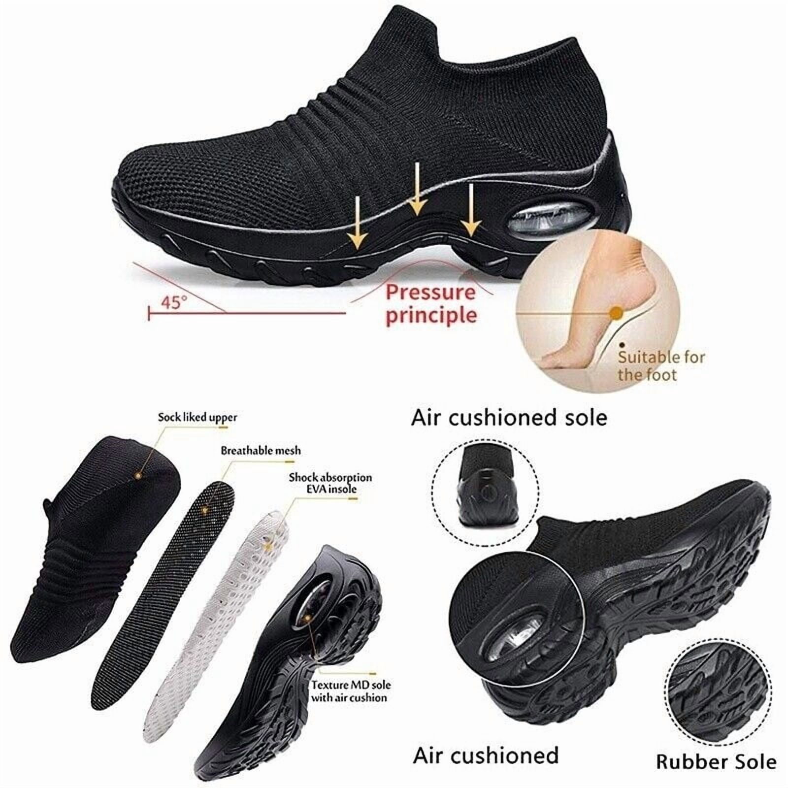 Women Walking Shoes Breathable Sneakers Slip on Outdoor Running Tennis Trainers