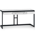 thumbnail image 3 of Allora 60" Solid Wood Modern Computer Desk in Distressed White, 3 of 8