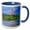 Blue/White, variant on 3drose, Canada, Nova Scotia, Brier Island. Brier Island Lighthouse., 11oz Two-tone Yellow Mug
