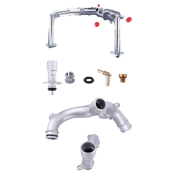 Corfhy Aluminum Coolant Water Pipe Kit Fits Jaguar/Land Rover 2013-2020 3.0L Supercharged V6 Replaces LR122710, AJ814053, C2Z28258