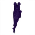 thumbnail image 3 of Lovskoo Wedding Guest Dresses for Women Evening Gown Trendy Solid Chestless V-Neck Backless Lace Up Sequin Cocktail Dresses 2023 Purple, 3 of 5