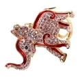 thumbnail image 3 of Lindo llavero de elefante de aleación de zinc con colgante de diamantes de imitación, pequeños adornos, accesorios decorativos para mujer, rojo estándar, 3 of 12