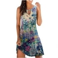 thumbnail image 1 of DTBPRQ Summer Dresses for Women Casual Sleeveless Tshirt Beach Flowy Tank Sundresses, 1 of 5