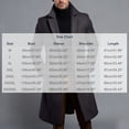 thumbnail image 3 of Purcolt Men's Mid Length Pea Coat with Notched Lapel, Single Breasted Button Front and Side Pockets, Tailored Long Sleeve Fall Winter Overcoat for Fall Winter Layering, 3 of 6