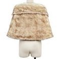 thumbnail image 6 of UTSJKR Faux Fur Shawl Wrap Stole Shrug Winter Bridal Wedding Scarf Wrap Evening Party Cover Up for Women Warm Shrug Cape Khaki, 6 of 6
