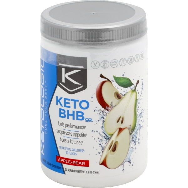 KetoLogic Keto BHB Exogenous Ketones Supplement, Apple Pear 30 Servings