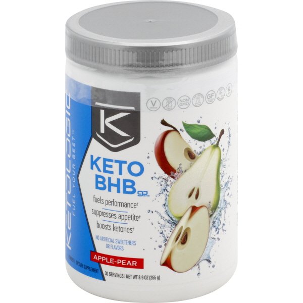 KetoLogic Keto BHB Exogenous Ketones Supplement, Apple Pear 30