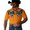 j109-Orange, variant on LIIPEE Western Cowboy Floral Graphic Shirt For Men Short Sleeve Turn Down Collar Button Up Shirts Male Comfortable Breathable Tops,XXXXL